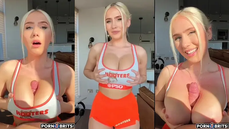 Hooters Girl Wettmelons Quickie Titfuck Video
